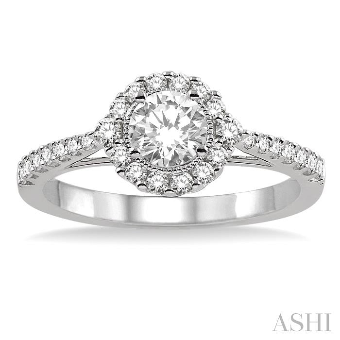 1/3 ctw Diamond Semi-Mount Engagement Ring in 14K White Gold