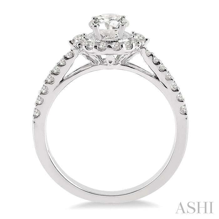 1/3 ctw Diamond Semi-Mount Engagement Ring in 14K White Gold