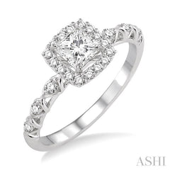 1/5 Ctw Diamond Semi-Mount Engagement Ring in 14K White Gold