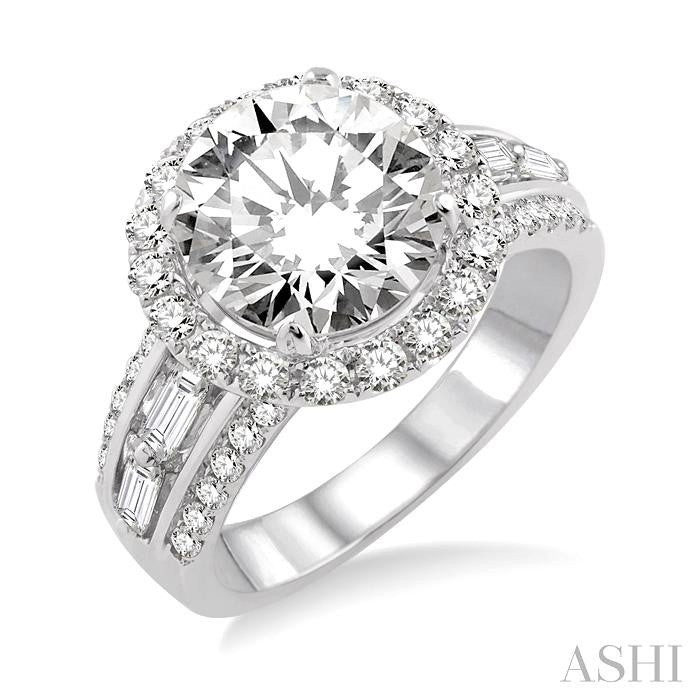 1/2 Ctw Diamond Semi-mount Engagement Ring in 14K White Gold