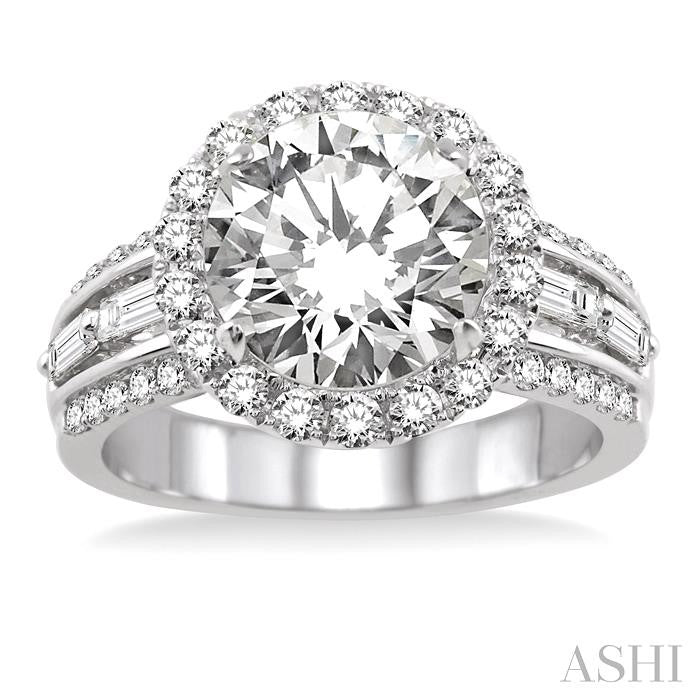 1/2 Ctw Diamond Semi-mount Engagement Ring in 14K White Gold