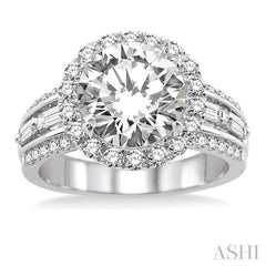 1/2 Ctw Diamond Semi-mount Engagement Ring in 14K White Gold
