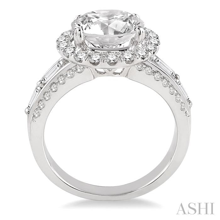 1/2 Ctw Diamond Semi-mount Engagement Ring in 14K White Gold