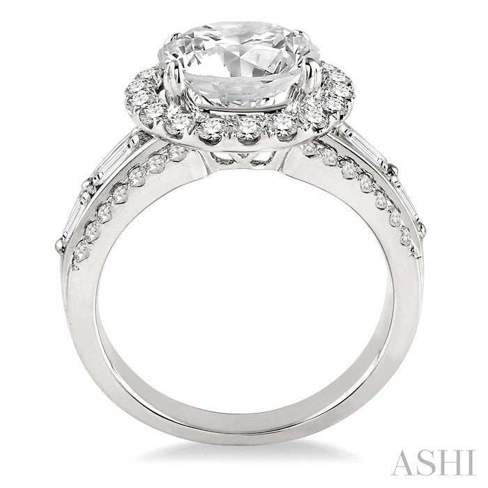 1/2 Ctw Diamond Semi-Mount Engagement Ring in 14K White Gold