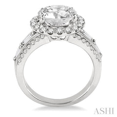1/2 Ctw Diamond Semi-Mount Engagement Ring in 14K White Gold