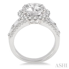 1/2 Ctw Diamond Semi-mount Engagement Ring in 14K White Gold