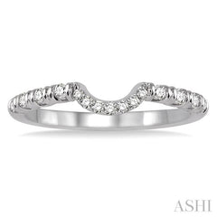 1/6 Ctw Round Cut Diamond Wedding Band in 14K White Gold