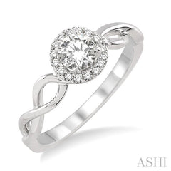 1/10 Ctw Diamond Semi-Mount Engagement Ring in 14K White Gold