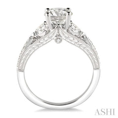1/3 Ctw Diamond Semi-Mount Engagement Ring in 14K White Gold
