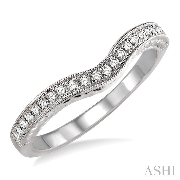 1/6 Ctw Round Cut Diamond Wedding Band in 14K White Gold