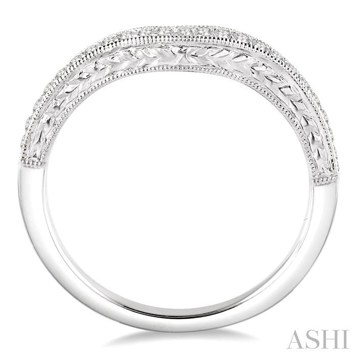 1/6 Ctw Round Cut Diamond Wedding Band in 14K White Gold