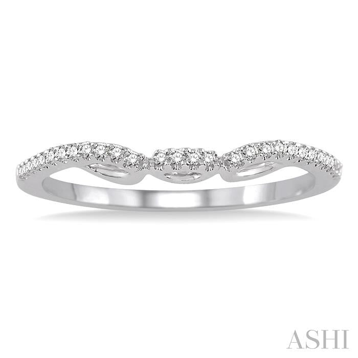1/6 Ctw Diamond Wedding Band in 14K White Gold