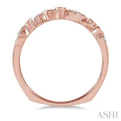 1/6 Ctw Round Cut Diamond Wedding Band in 14K Rose Gold