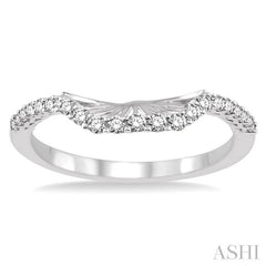 1/4 Ctw Round Cut Diamond Wedding Band in 14K White Gold