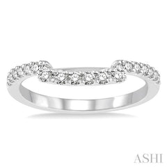 3/8 Ctw Round Cut Diamond Wedding Band in 14K White Gold