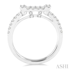 3/8 Ctw Round Cut Diamond Wedding Band in 14K White Gold
