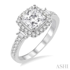 1/2 Ctw Diamond Semi-mount Engagement Ring in 14K White Gold
