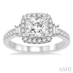 1/2 Ctw Diamond Semi-mount Engagement Ring in 14K White Gold