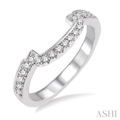 1/4 Ctw Round Cut Diamond Wedding Band in 14K White Gold