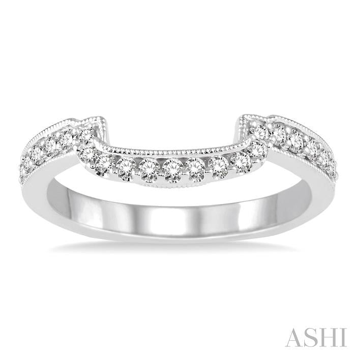 1/4 Ctw Round Cut Diamond Wedding Band in 14K White Gold