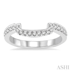 1/4 Ctw Round Cut Diamond Wedding Band in 14K White Gold