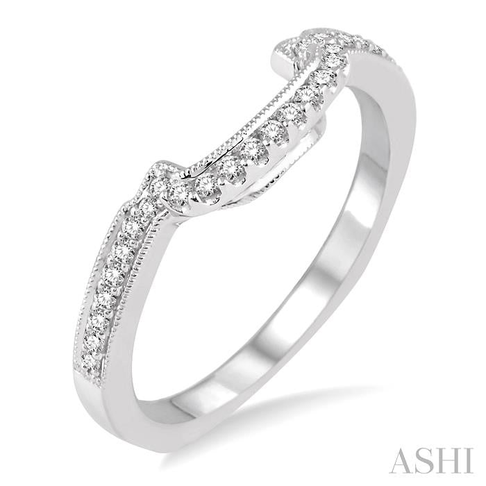 1/5 Ctw Round Cut Diamond Wedding Band in 14K White Gold