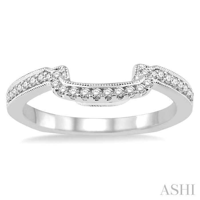 1/5 Ctw Round Cut Diamond Wedding Band in 14K White Gold
