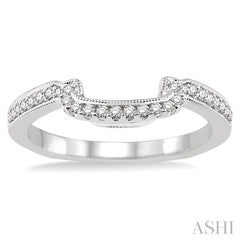 1/5 Ctw Round Cut Diamond Wedding Band in 14K White Gold