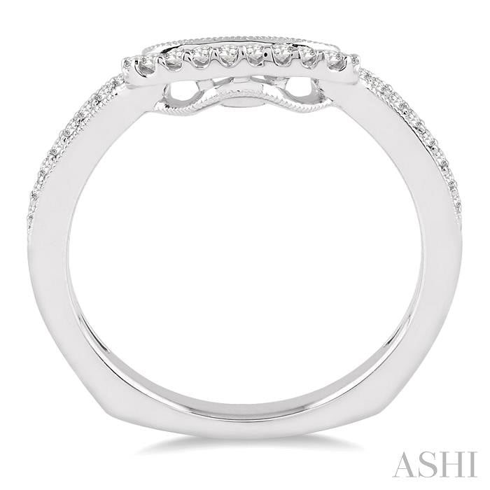 1/5 Ctw Round Cut Diamond Wedding Band in 14K White Gold