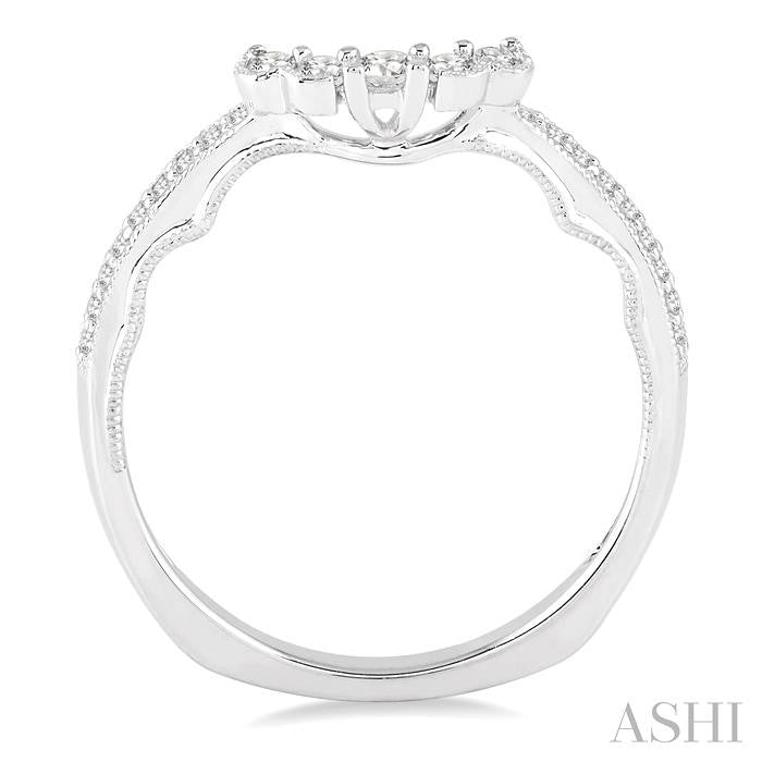1/4 Ctw Round Cut Diamond Wedding Band in 14K White Gold