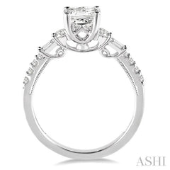 3/8 Ctw Diamond Semi-mount Engagement Ring in 14K White Gold