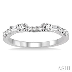 1/3 Ctw Round Cut Diamond Wedding Band in 14K White Gold