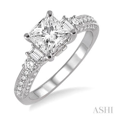 1/2 Ctw Diamond Semi-mount Engagement Ring in 14K White Gold