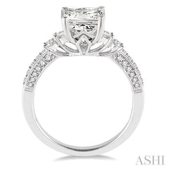 1/2 Ctw Diamond Semi-mount Engagement Ring in 14K White Gold