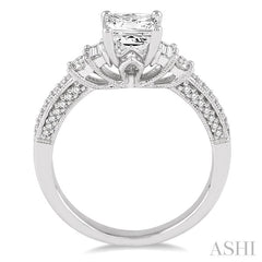 3/8 Ctw Diamond Semi-Mount Engagement Ring in 14K White Gold