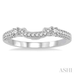 1/4 Ctw Round Cut Diamond Wedding Band in 14K White Gold