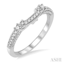 1/4 Ctw Round Cut Diamond Wedding Band in 14K White Gold