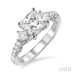 1/2 Ctw Diamond Semi-mount Engagement Ring in 14K White Gold