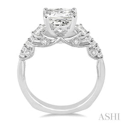1/2 Ctw Diamond Semi-mount Engagement Ring in 14K White Gold
