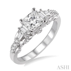 1/3 Ctw Diamond Semi-mount Engagement Ring in 14K White Gold