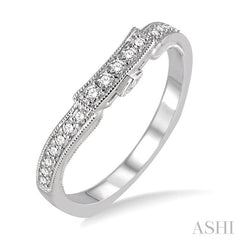 1/4 Ctw Round Cut Diamond Wedding Band in 14K White Gold
