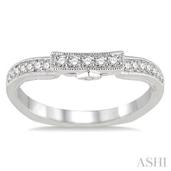 1/4 Ctw Round Cut Diamond Wedding Band in 14K White Gold