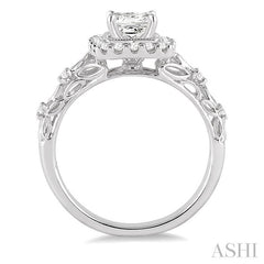 1/3 Ctw Diamond Semi-Mount Engagement Ring in 14K White Gold