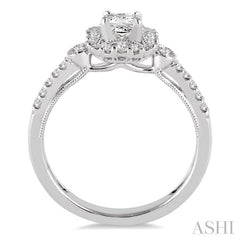 1/4 Ctw Diamond Semi-Mount Engagement Ring in 14K White Gold