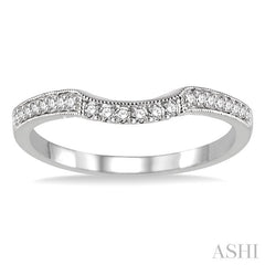 1/6 Ctw Round Cut Diamond Wedding Band in 14K White Gold