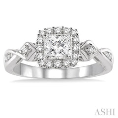 1/4 ctw Diamond Semi-mount Engagement Ring in 14K White Gold