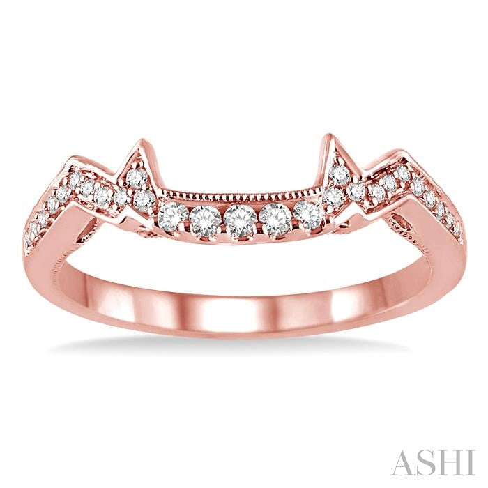 1/6 Ctw Round Cut Diamond Wedding Band in 14K Rose Gold