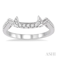 1/6 Ctw Round Cut Diamond Wedding Band in 14K White Gold