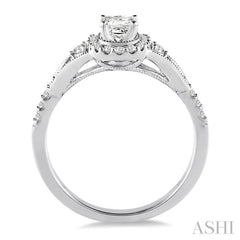 1/4 ctw Diamond Semi-mount Engagement Ring in 14K White Gold