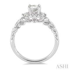 1/5 Ctw Diamond Semi-Mount Engagement Ring in 14K White Gold